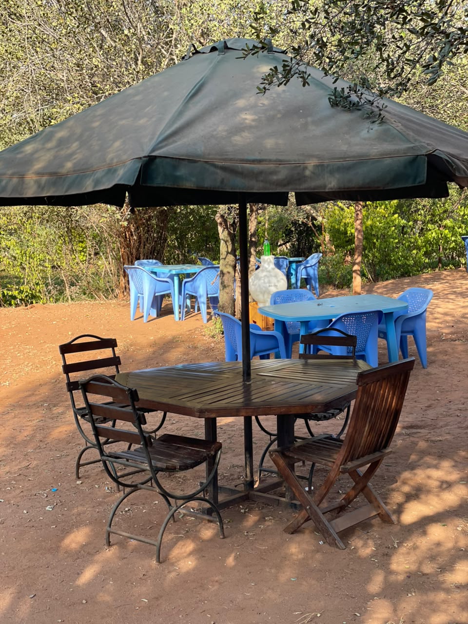 Outdoor dining at Spoons