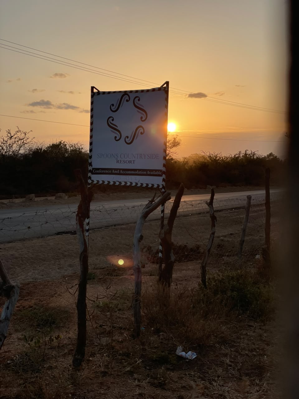 Spoons entrance at sunset